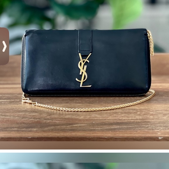 Yves Saint Laurent Handbags - YSL convertible wallet . Black